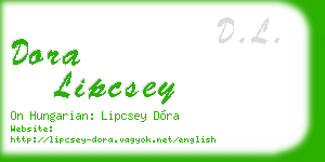 dora lipcsey business card